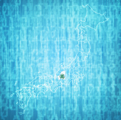 gifu prefecture on administration map of japan