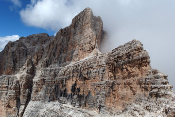 Fototapeta premium Brenta Dolomites in clouds
