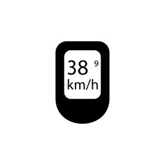 bicycle speedometer velocity gauge isolated icon