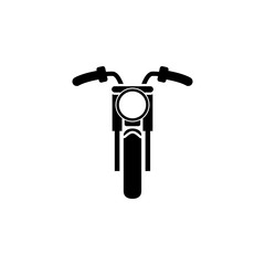 Motorcycle Front Simple Vector Isolated Icon