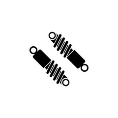 Pair of shock absorber isolated vector icon