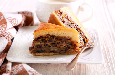 Nutty pastries on plate