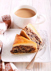 Nutty pastries on plate