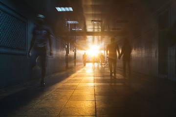 People in the passage