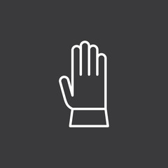 Obraz premium line gloves icon on dark background