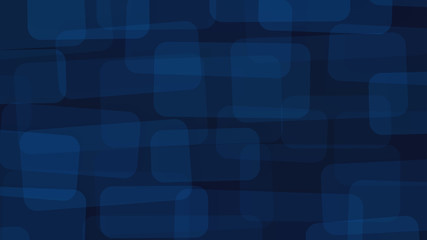 Obraz premium Abstract background of translucent rectangles with rounded corners in blue colors