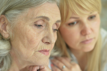 portrait of sad senior woman