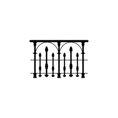 Sketch stair grille bar trellis fence isolated vector icon.