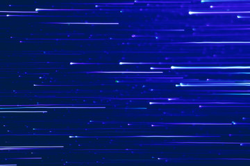 The distribution of light is a blue moving line that goes straig