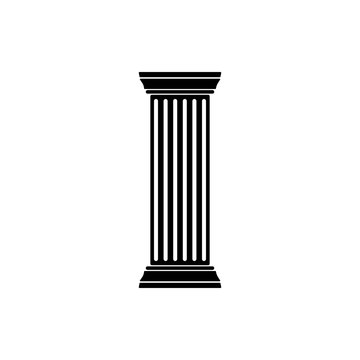 Column pedestal or pillar foundation isolated vector icon for apps and websites