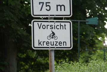 Fahrradfahrer-Schild