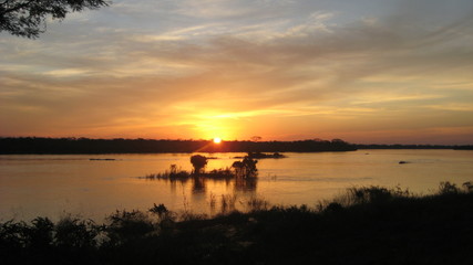 Pôr do Sol - Rio Guaporé - Costa Marques - RO