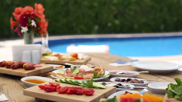 Turkish Breakfast Table No People