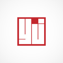 Initial Letter YJ Logo Template Design