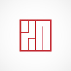 Initial Letter XN Logo Template Design