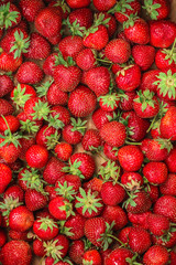 strawberry - ripe berries. A box with berries. food background