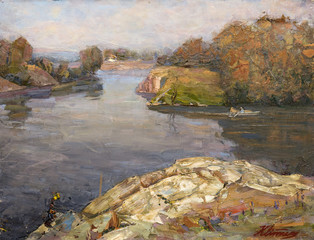 Oil painting, handmade
