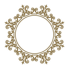 Decorative line art frames for design template. Elegant vector element for design in Eastern style, place for text. Lace illustration for invitations and greeting cards