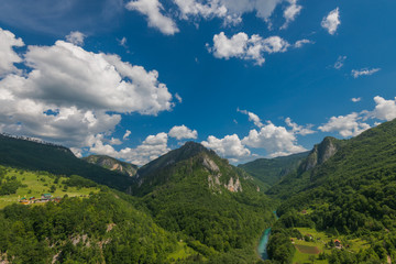 Fototapeta na wymiar Natural landscape. Mountain Tara river, National Park, Montenegro