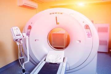 Computer tomography diagnostics in medical center.