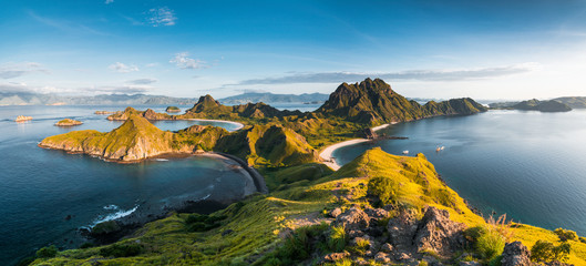 Top view of 'Padar Island' in a morning from Komodo Island (Komodo National Park), Labuan Bajo,...