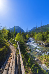 Wild river in Slovakia, Tatras high mountains