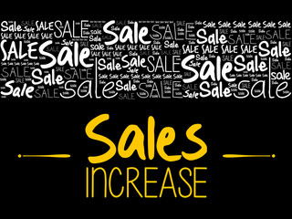 Sales Secret word cloud collage, business concept background