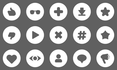  flat vector  user activity statistic icons.