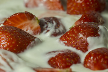 strawberries and yogurt