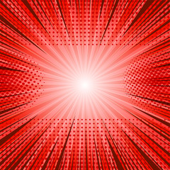 Comic explosive bright red background