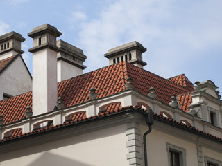 Tiled roof of an ancient building