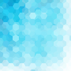 Obraz na płótnie Canvas Background made of blue, white colors. hexagons. Square composition with geometric shapes. Eps 10
