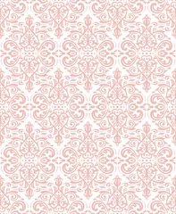 Foto op Canvas Oriënteer klassiek roze patroon. Naadloze abstracte achtergrond met herhalende elementen. Achtergrond oriënteren © Fine Art Studio