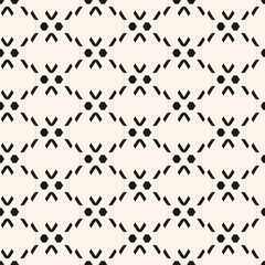 Vector seamless pattern in traditional ethnic style. Black and white ornament
