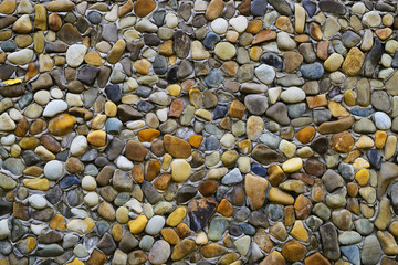 Multicolored marine pebbles