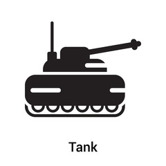 Fototapeta premium Tank icon vector sign and symbol isolated on white background, Tank logo concept