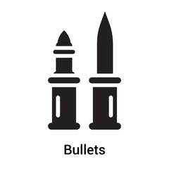 Bullets icon vector sign and symbol isolated on white background, Bullets logo concept