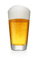 Glass of beer isolated