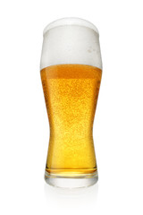 Glass of beer isolated