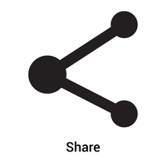 Share icon vector sign and symbol isolated on white background, Share logo concept