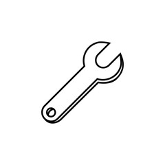 wrench outline icon. Element of construction icon for mobile concept and web apps. Thin line wrench outline icon can be used for web and mobile