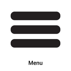 Obraz premium Menu icon vector sign and symbol isolated on white background, Menu logo concept