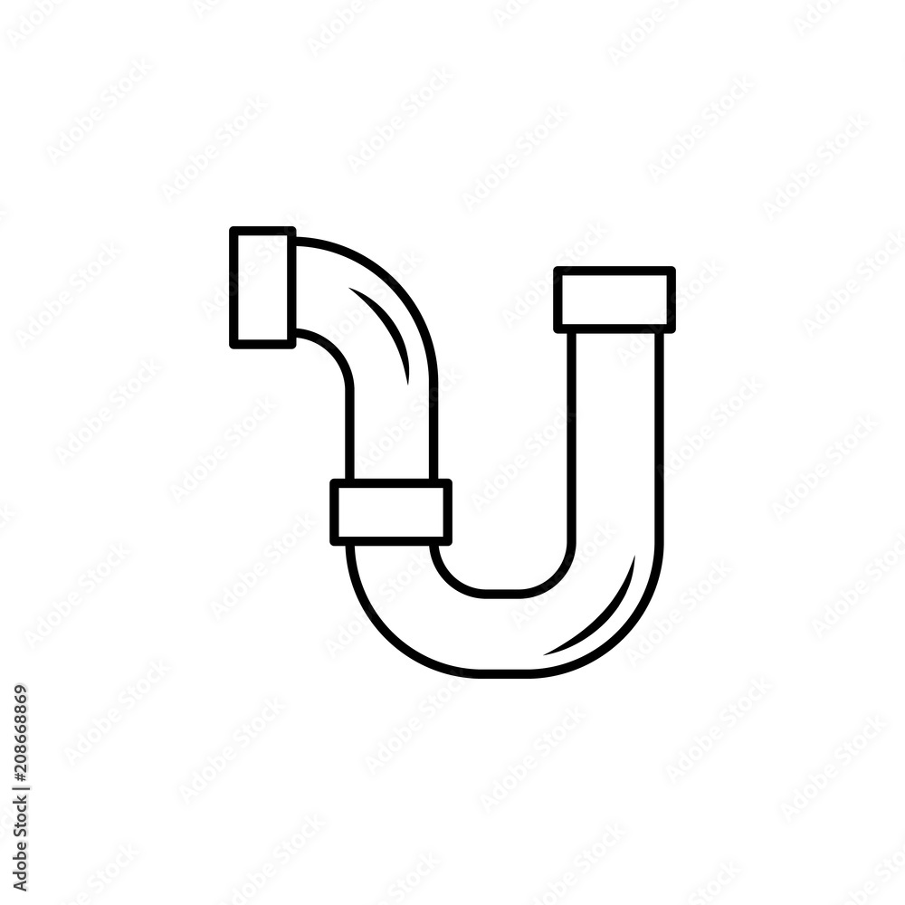 Poster water pipes outline icon. element of construction icon for mobile concept and web apps. thin line wa