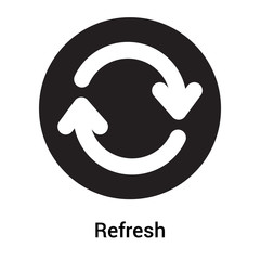 Refresh icon vector sign and symbol isolated on white background, Refresh logo concept