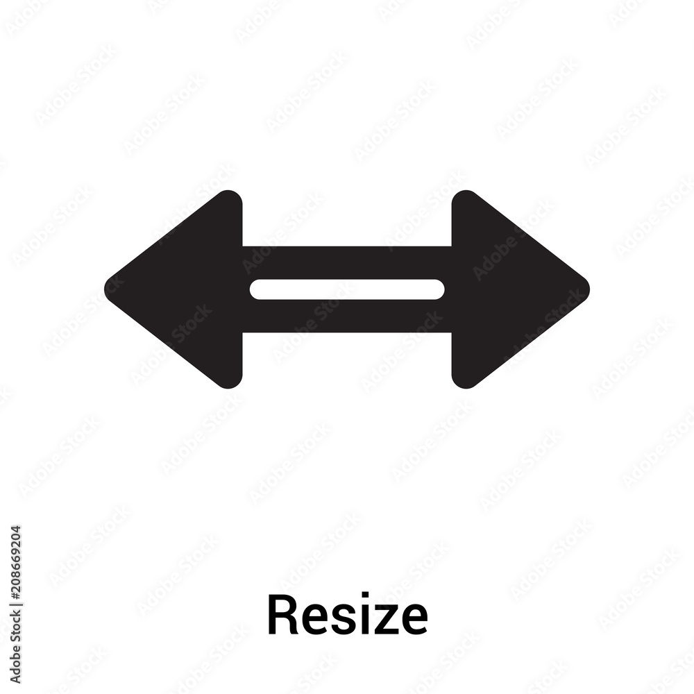Poster resize icon vector sign and symbol isolated on white background, resize logo concept