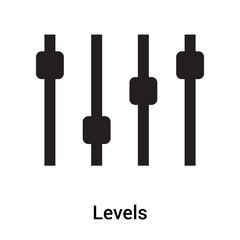 Levels icon vector sign and symbol isolated on white background, Levels logo concept