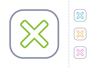 Obraz premium Przyciski krzyżowo-kwadratowe