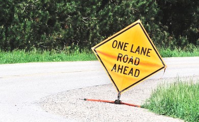 One Lane Road Ahead
