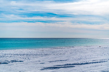 A cool winters day on Pensacola beach with the Gulf of Mexico calling your name.