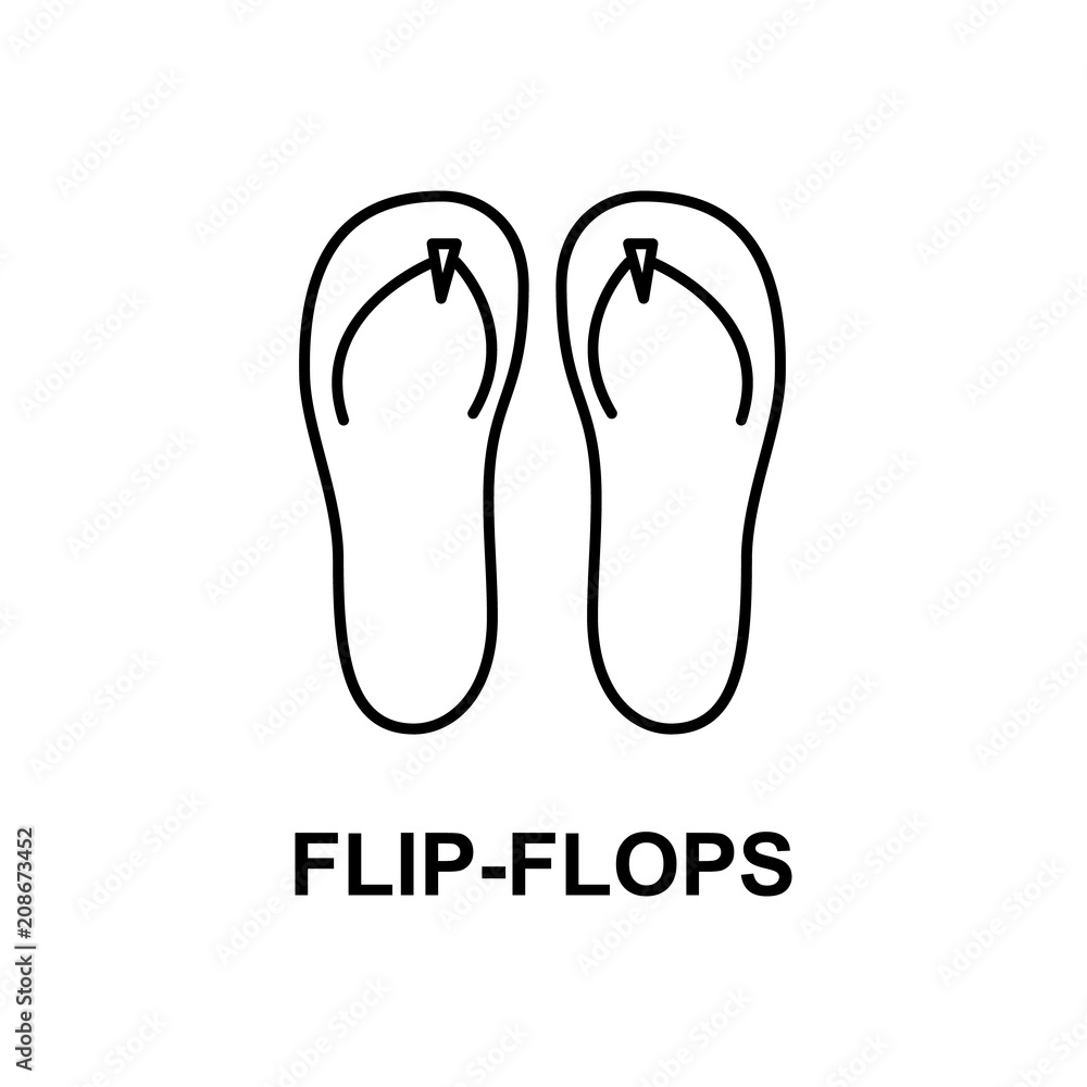 Poster flip-flops icon. element of summer clothes for mobile concept and web apps. detailed flip-flops icon